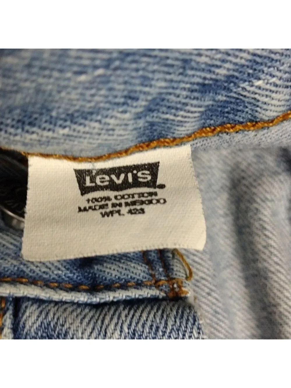 Levi's 501 Vintage Blue Light Wash Five Pocket Button Fly Straight Leg Jean